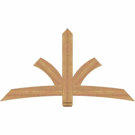 Ekena Millwork Davenport Timber Gable Bracket, Western Red Cedar, 72"W x 39"H x 1 1/2"D x 5 1/2"F, 13/12 Pitch GBW072X39X0206DAV00SWR